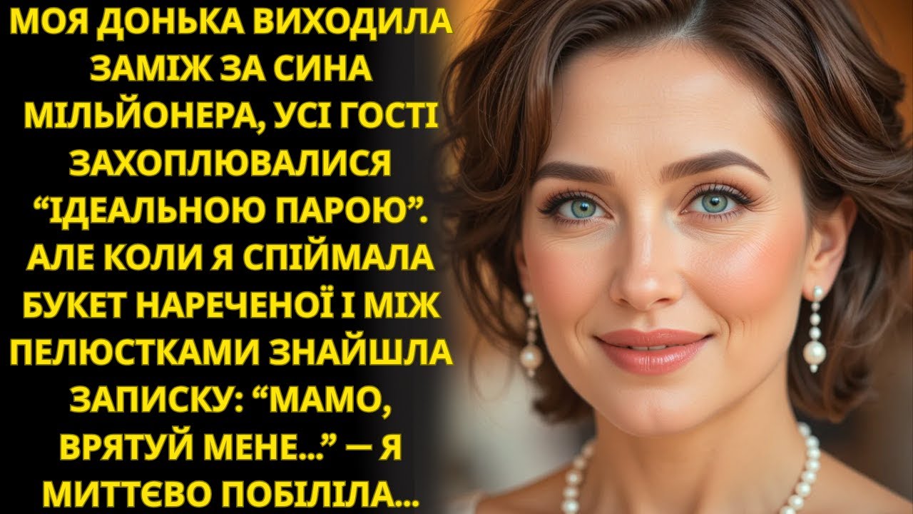 На весіллі донька кинула букет мені в руки — між квітами була записка…