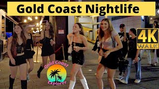 Nightlife Gold Coast Australia  Friday Night 2024  4K Walk