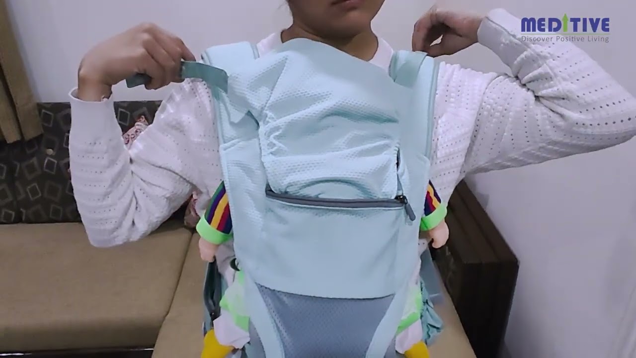 MEDITIVE Baby Carrier with Detachable Hip Seat, Ergonomically