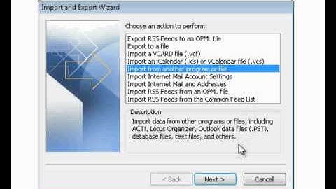 How to import Outlook data (PST file) to Outlook 2010