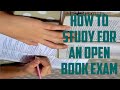 How to prepare for open book exams