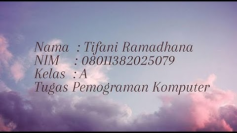 Tifani Ramadhana || 08011382025079 || Program Menentukan Jumlah Deret Bilangan Prima