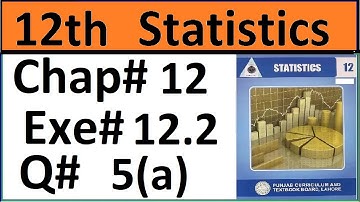 Exercise 12.2 question 5a, Chapter 12 Estimation, Welcome Academy