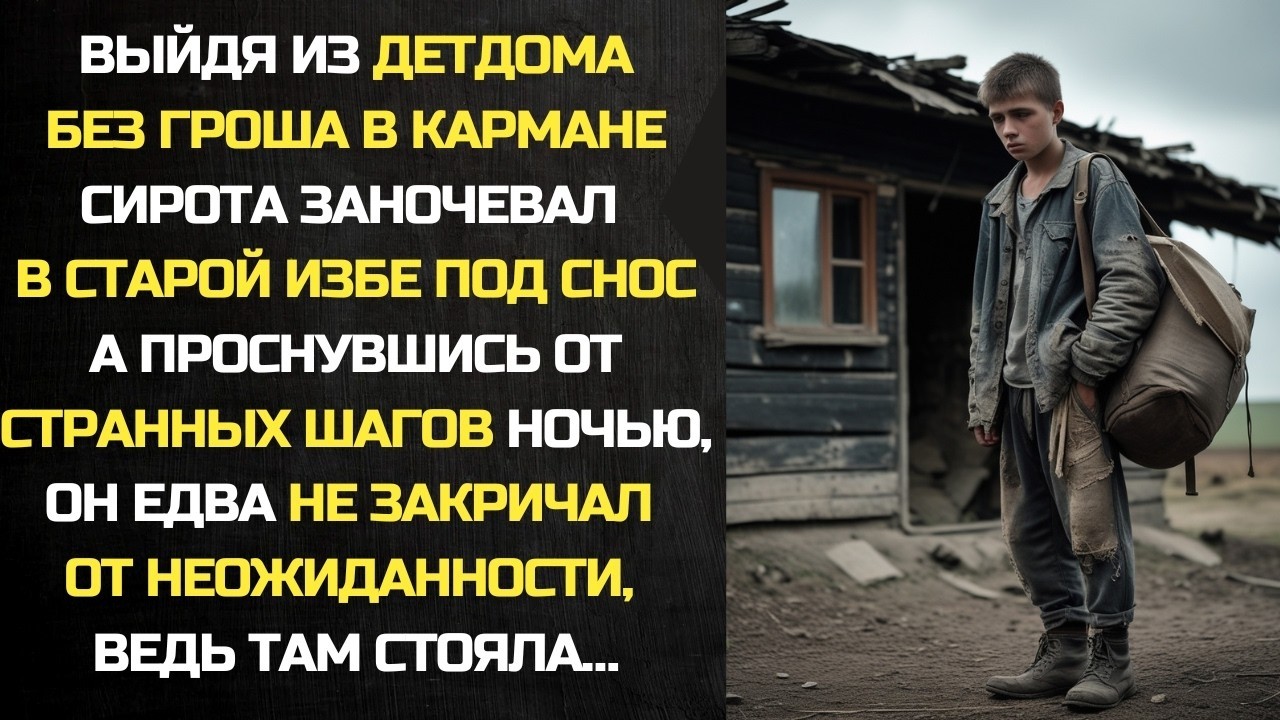 Выйдя из детского дома без гроша в кармане, сирота заночевал в старой избе под снос. А проснувшись..