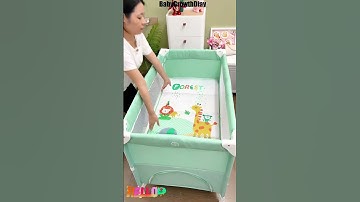 Thumbnail of Tired of Heavy Baby Cribs?     Discover the Foldable Baby Cot Portable Solution! #Shorts