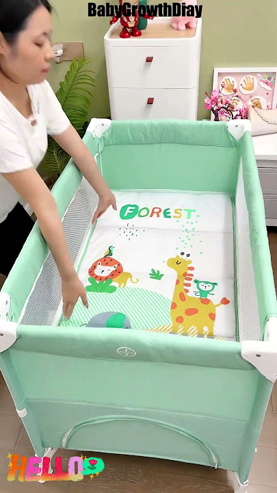 Tired of Heavy Baby Cribs?     Discover the Foldable Baby Cot Portable Solution! #Shorts