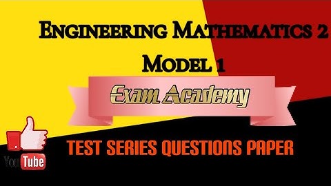 Engineering Mathematics-2 Model 1 GATE Exam | Online Test Series| ACE ACADEMY | EXAM ACADEMY |