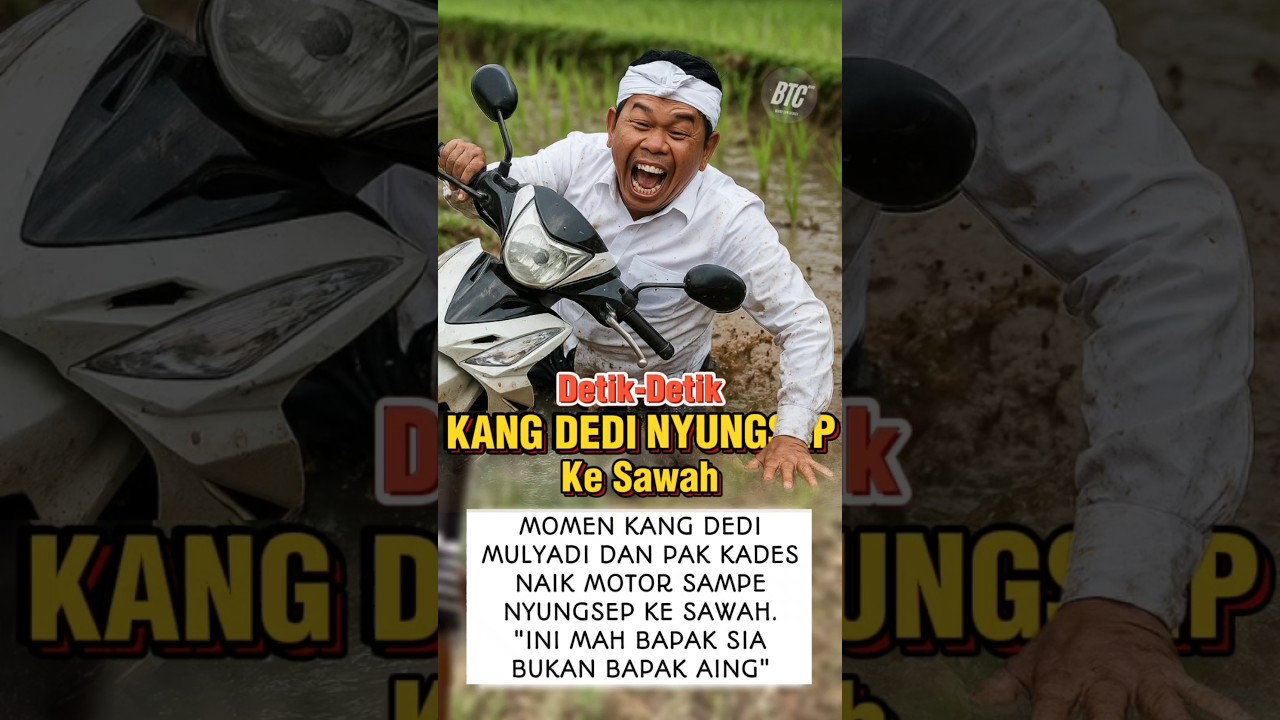 Detik-Detik Kang Dedi Mulyadi Nyungsep Ke Sawah, Ngakak! #kangdedymulyadi #dedimulyadi
