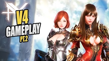 V4 First Look Gameplay #2 - Mobile MMORPG on PC