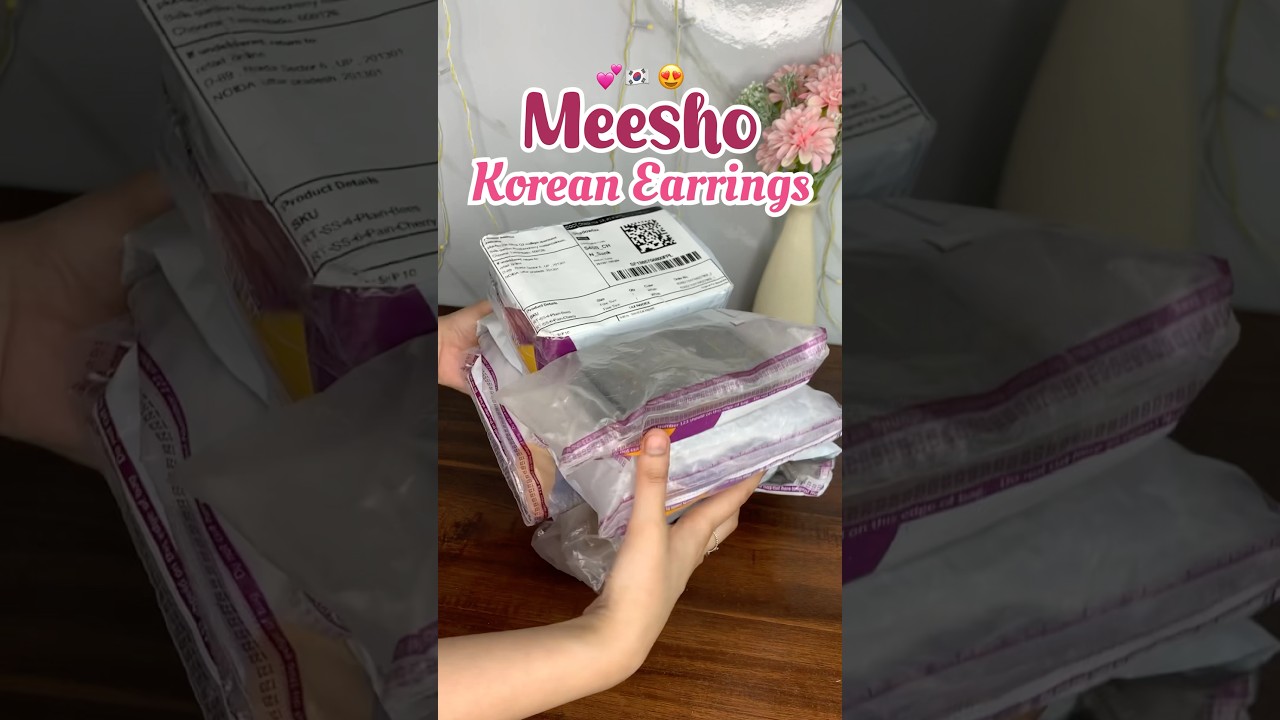 Korean Earrings from Meesho 🇰🇷😍🤌 