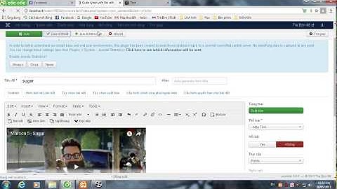 Cách chèn video vào web joomla