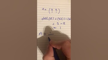 Inverting a 2x2 matrix #linearalgebra #math #relaxing