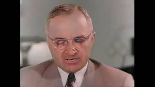 📽️ Truman’s Announcement of Hiroshima Bombing - A Moment That Changed History in Color
