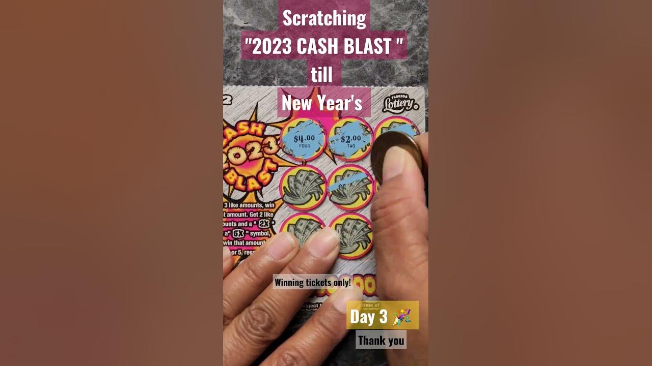 Scratchoff ticket 🎆 "2023 CASH BLAST" 3 days till New Year's Day YouTube