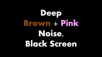 🔴 Deep Brown + Pink Noise, Black Screen 🟤🌸⬛ • Live 24/7 • No mid-roll ads