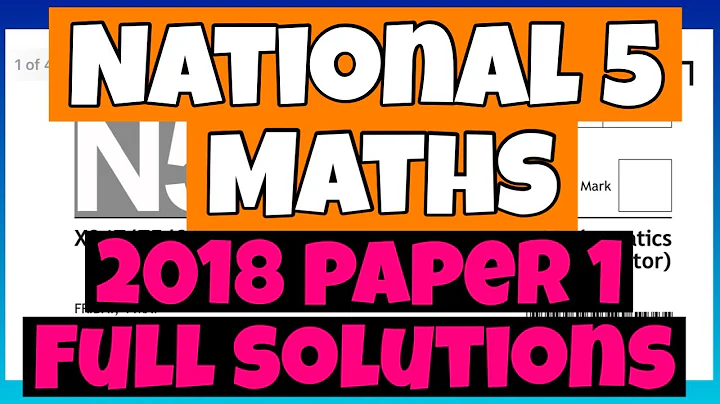 National 5 Maths 2018 Paper 1 - Full Solutions!