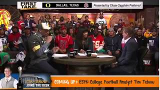 Stephen A  Smith Wears Aaron Rodgers Jersey!   ESPN First Take