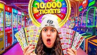 Trapped in an Arcade Until I WIN 10,000 Tickets!!