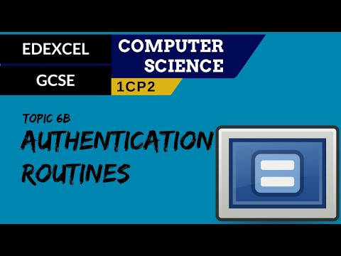 EDEXCEL GCSE (1CP2) Simple authentication routines