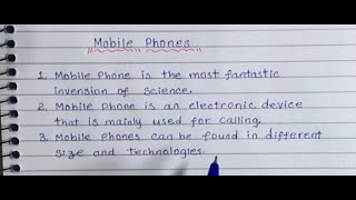 mobile phone essay in english 10 lines || 10 lines about smart phone