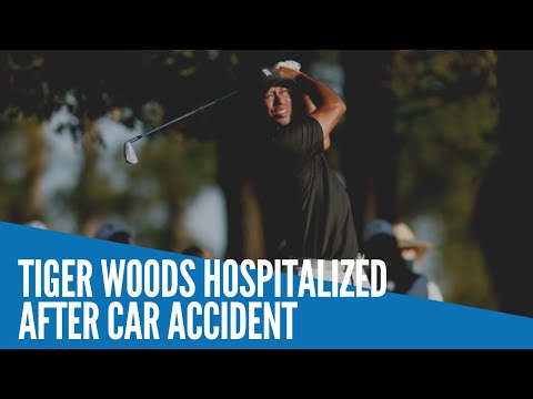 Tiger Woods hospitalized after car accident