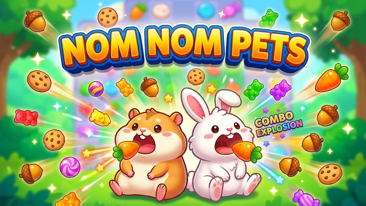 Nom Nom Pets: Food Puzzle Game All Mobile Video Gameplay - YouTube