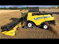 Getreideernte Hafer 2 New Holland Mähdrescher Combine Harvester Oat Harvest &amp; Traktor Landwirtschaft