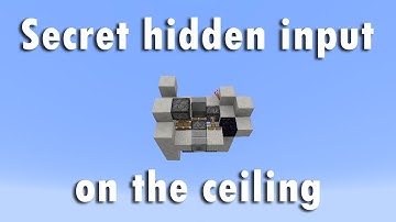 Secret input (on the ceiling) | Redstone with Fenno