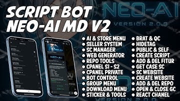 SC BOT NEO-AI MD V2 || NO ENC & FIX PAIRING CODE || CREATE SC BOT WA OTOMATIS