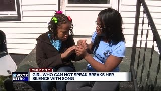 Girl who cannot speak breaks her silence with song