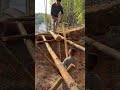 Smart combinations make work easier #ChoppingWood #WoodenStructureConstruction #ALoggersDa