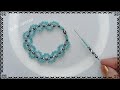 Make your own Bracelet with Crystal Cuboids &amp; Aqua loops/Jewellery making Tutorial Diy