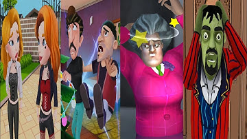 Scary Robber Home Clash vs Scray Teacher 3D vs Scary Stranger 3D Update All New Levels New Pranks