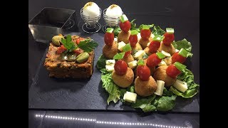 كروكيت الجبن والبطاطس مع مقبلة باذنجان (زعلوك) سهلة التحضير و رائعة المذاق //Croquettes +Zaalouk