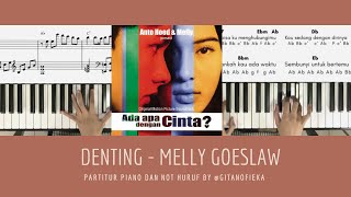 DENTING - MELLY GOESLAW (Piano Cover) | Partitur Piano | Not Huruf | Piano Chord | Lirik