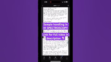 Sample handling in IR SPECTROSCOPY #irspectroscopy #infraredspectroscopy #mpharm #handwrittennotes
