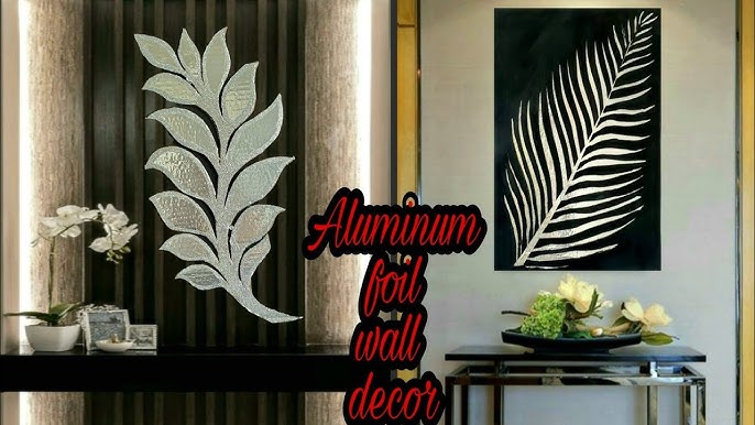 Wall Hanging craft ideas/aluminium foil craft/beautiful room decor idea 