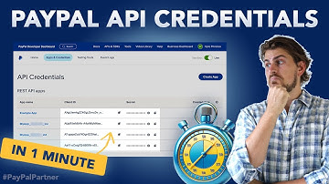 How To Get Your PayPal Developer API Credentials in 1 Minute