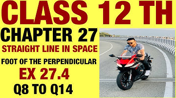 RD SHARMA EX 27.4 Q8 TO Q14 SOLUTION OF STRAIGHT LINE IN SPACE CHAPTER 27 FOR CLASS12(PART2)