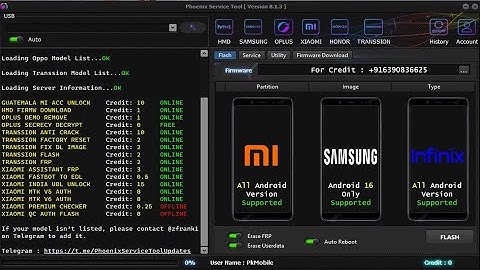 Phoenix Service Tool | Samsung Android 16 FRP Free | Techno, Infinix, Itel FRP, Flashing Free 