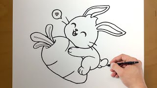How To Draw A Cute Bunny Easy Step By Step Tutorial