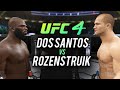 EA Sports UFC 4 - JUNIOR DOS SANTOS VS ROZENSTRUIK CPU vs CPU (RAW GAMEPLAY)