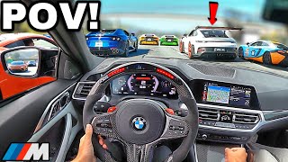 24 Minutes of Chasing Supercar Drivers In A Straight Piped BMW M4 G82 [LOUD EXHAUST POV]