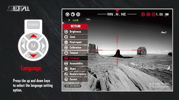 SETTALL Monocular Night Vision Scope Change Language Guide
