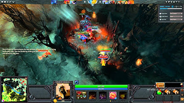 Dota 2 killing rosh at level 1.