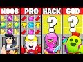 Minecraft Battle: SUPER BRAWL STARS CRAFTING CHALLENGE - NOOB vs PRO vs HACKER vs GOD ~ Animation