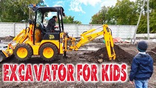 Car Video for Kids Excavator Working Learn Construction Trucks for Children