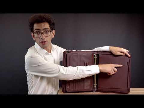 wundermax-presents-the-brown-3-ring-binder-padfolio-|-vegan-leather-document-organizer-|-infomercial