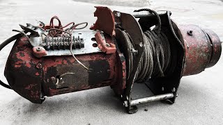 Restoration and repair of construction electric wire winch |Restore a broken electric lifting hoist