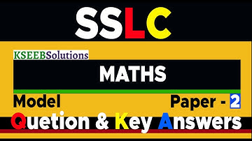 SSLC Mathematics English KSEEB Model Question Paper-2 with Key Answers 2021 #EasyLearn_SSLC_English